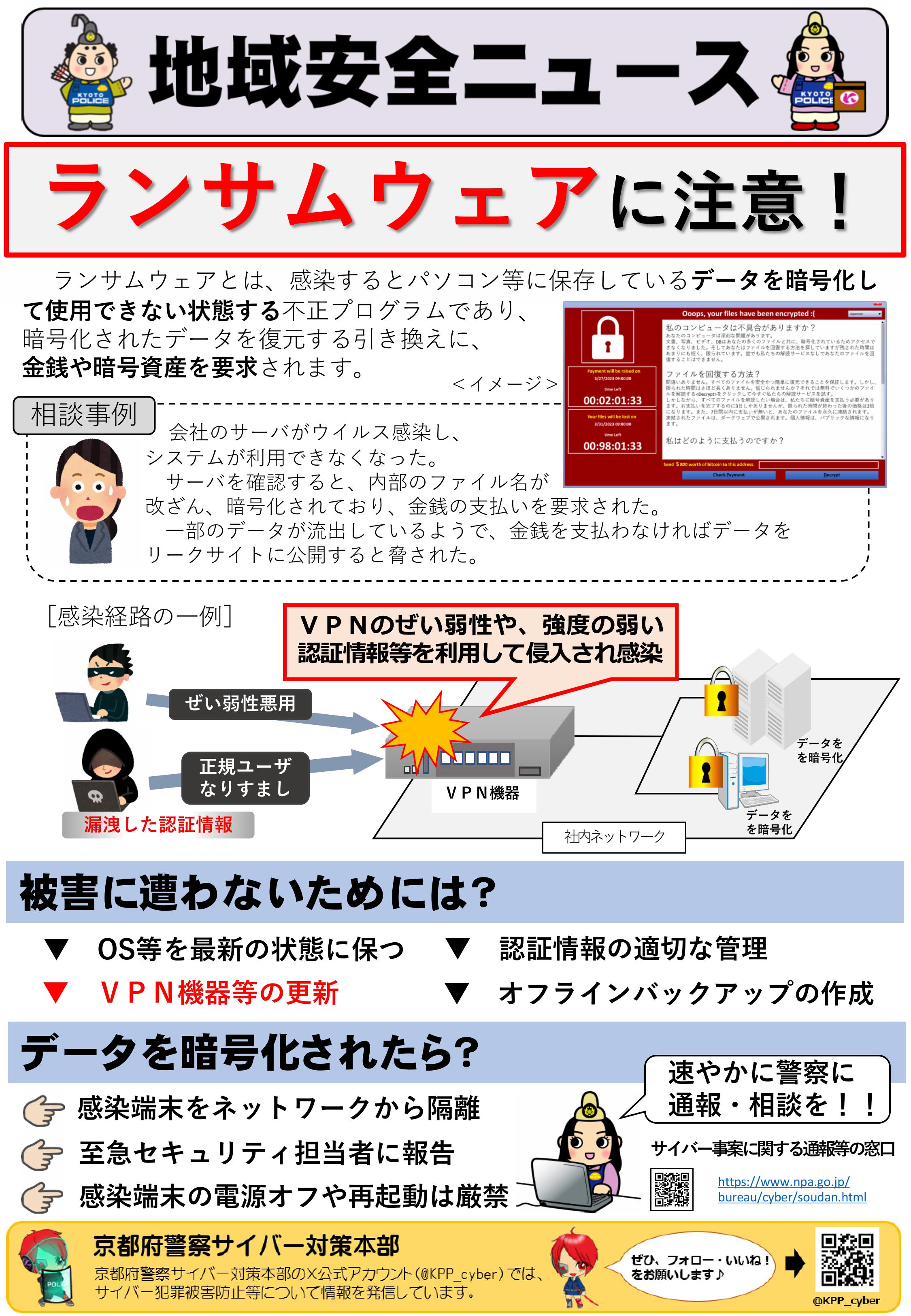京すぐ令和７年（ランサムウェアに注意！)